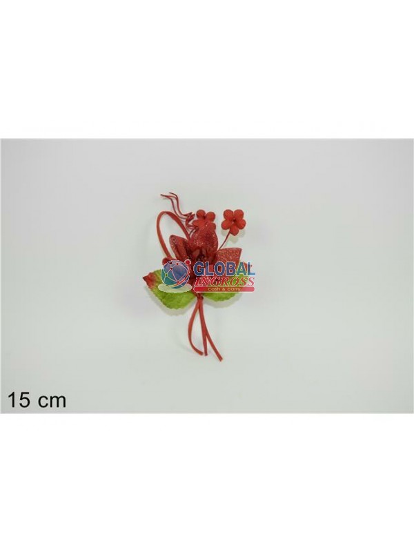 SPILLONE FIORE STELLA ROSSO