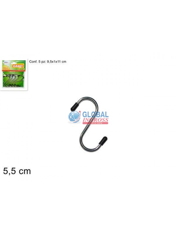 GANCI FERRO 5,5cm 5pz