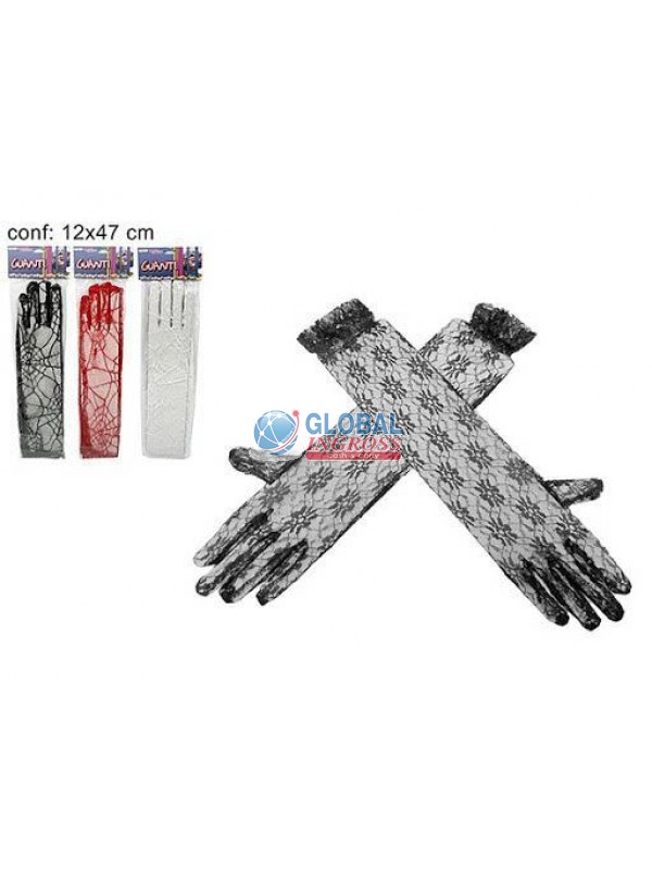 GUANTI LUNGHI C/MERLETTO