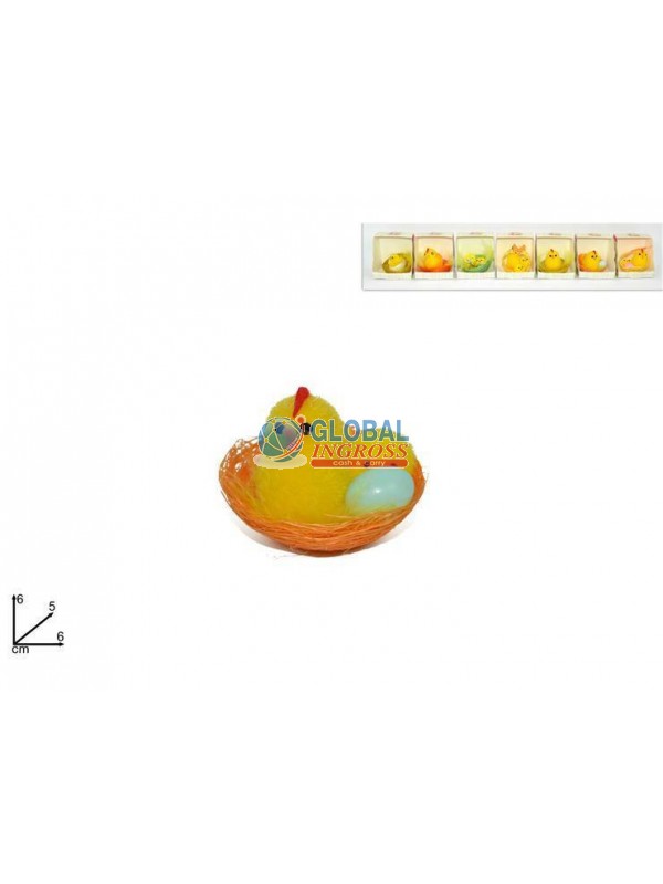 NIDO GALLINA C/PULCINI 6cm