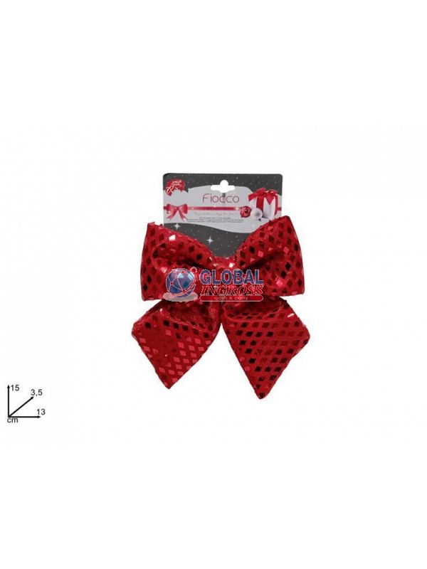 FIOCCO LAMINATO 13cm ROMBI ROSSO