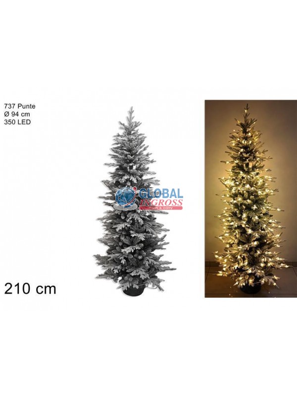 ALBERO SLIM INNEVATO INPVC 210cm C/350 LED 737 PUNTE