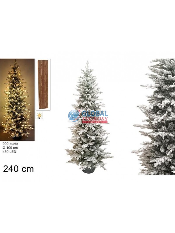 ALBERO SLIM INNEVATO INPVC 240cm C/450 LED 990 PUNTE