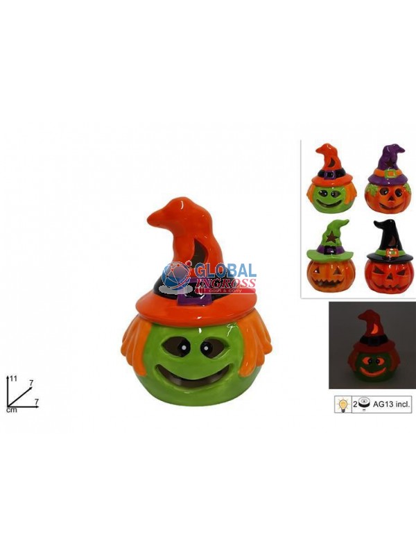 ZUCCA C/CAPPELLO STREGACERAMICA 11cm ASS.