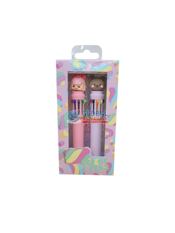 SET 2 PENNE MULTICOLOR BEAR AND GIRL