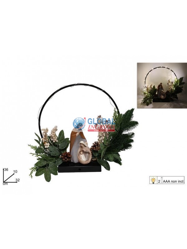 NATIVITA' CON DECORAZIONE E LUCE