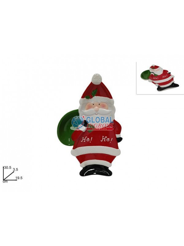 PIATTINO BABBO NATALE C/SACCO