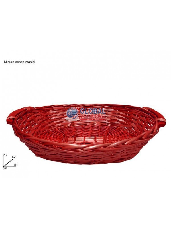 CESTA OVALE 51x42 ROSSA