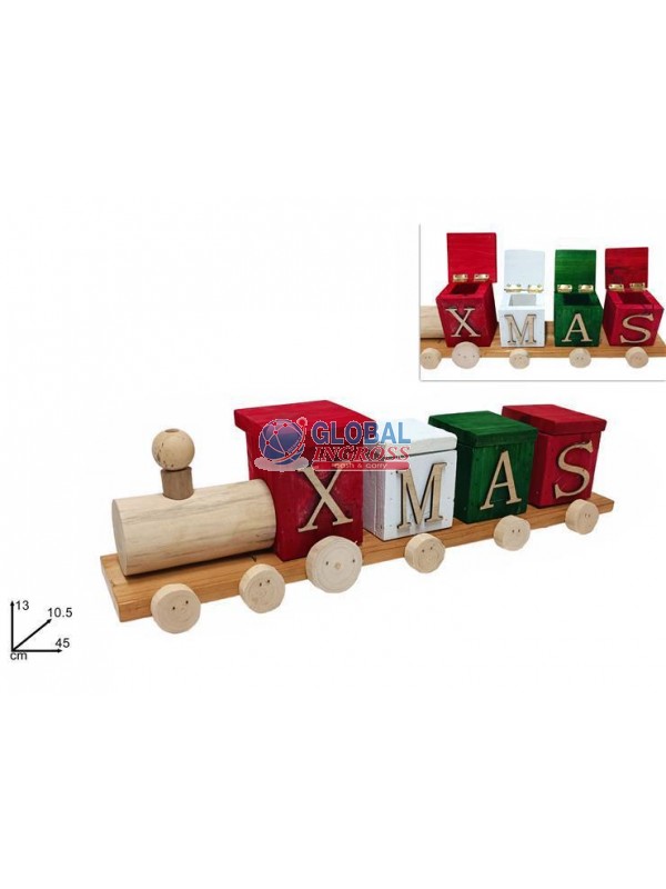 TRENINO LEGNO 4 SCATOLINE XMAS