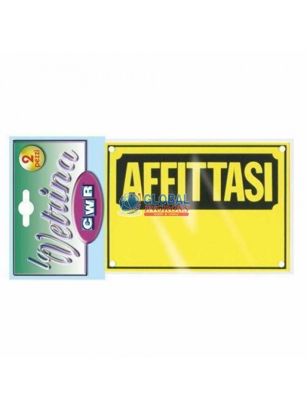 CARTELLI PLASTICA AFFITTASI 2pz