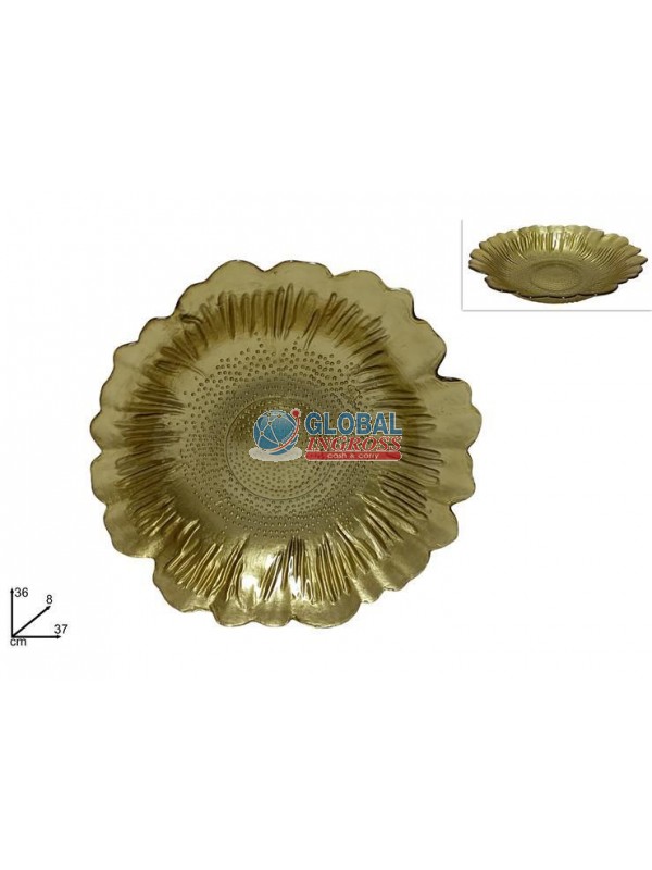 CENTROTAVOLA VETRO ORO 36cm