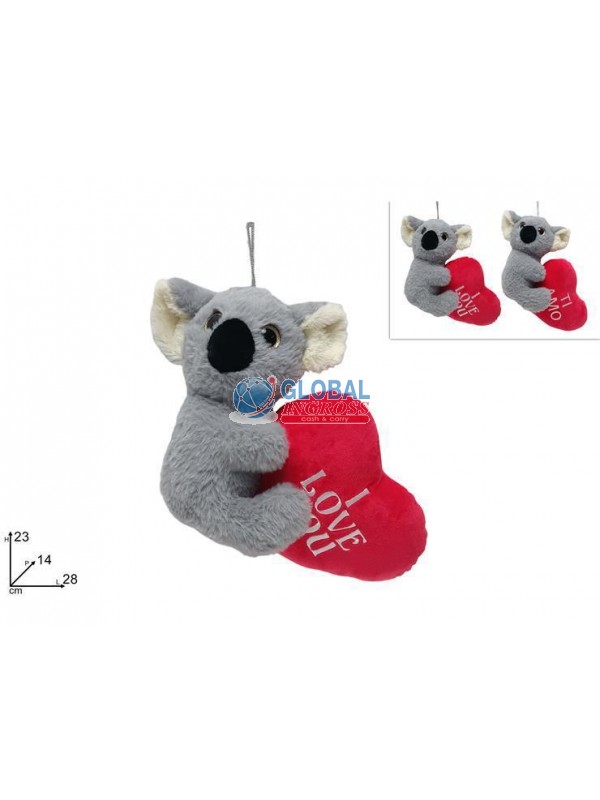 PELUCHE KOALA C/CUORE 23cm