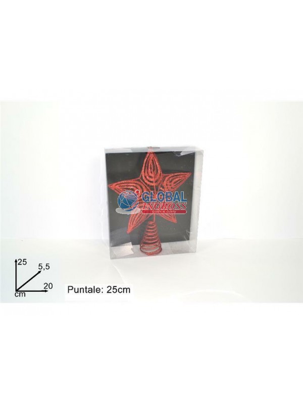 PUNTALE STELLA 25cm ROSSO