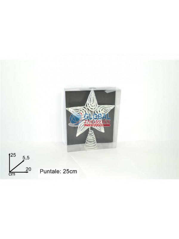 PUNTALE STELLA 25cm BIANCO