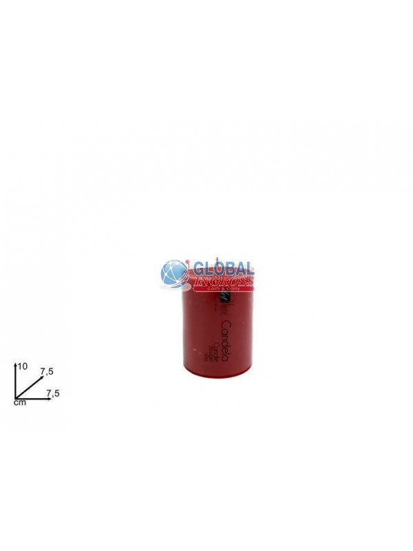 CANDELA CILINDRO 10cm ROSSA