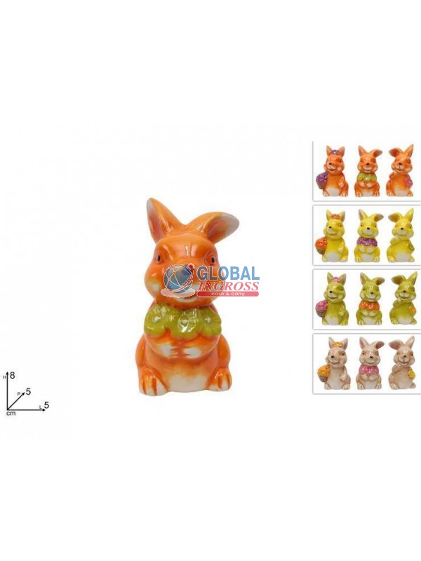 CONIGLIO CERAMICA C/FIORI ASS.