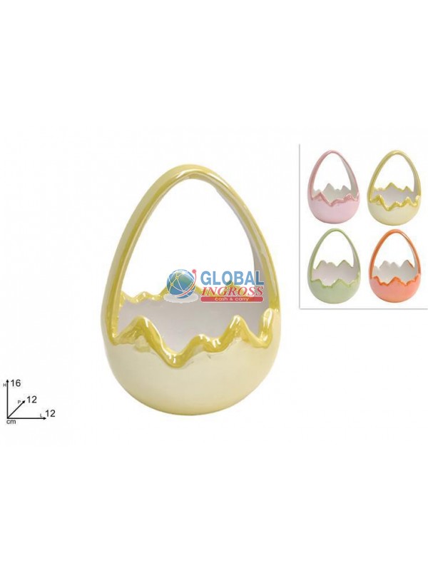CESTINO CERAMICA 16cm EFFETTO PERLATO