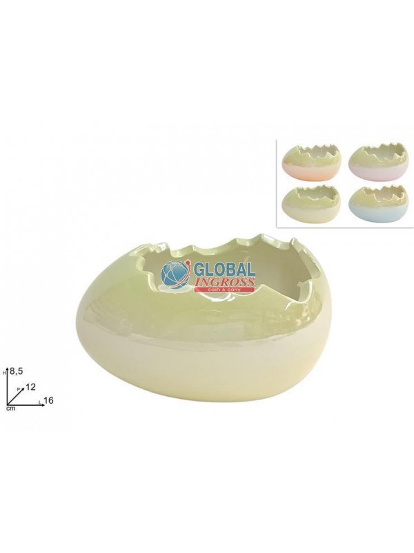 VASO UOVO 16cm EFFETTO PERLATO