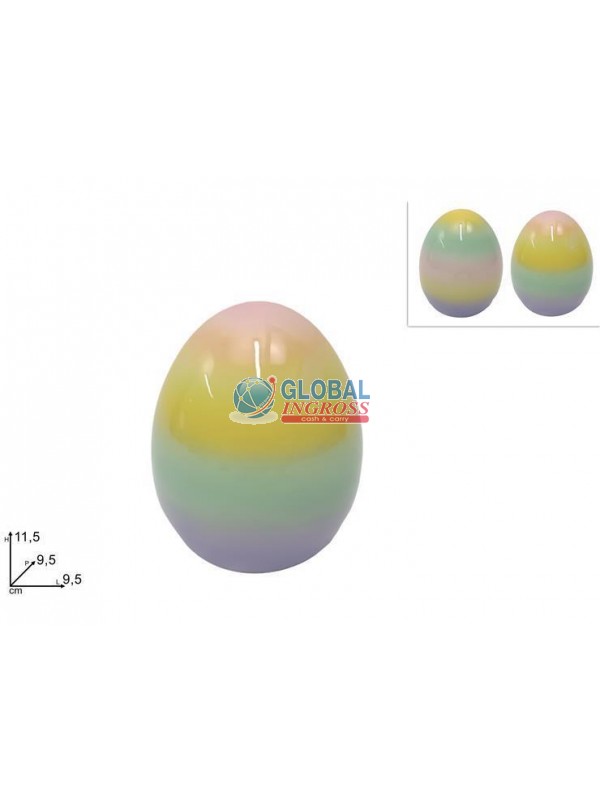 UOVO CERAMICA MULTICOLOR 11cm