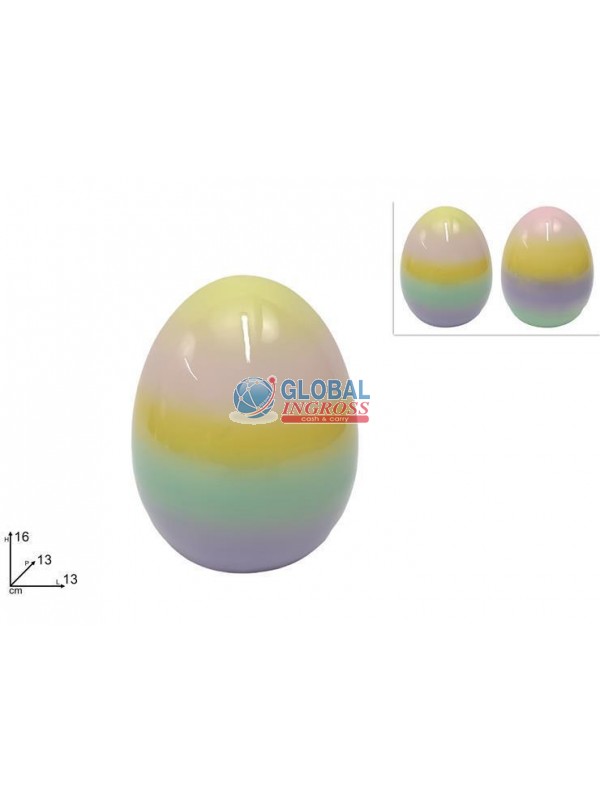 UOVO CERAMICA MULTICOLOR 16cm