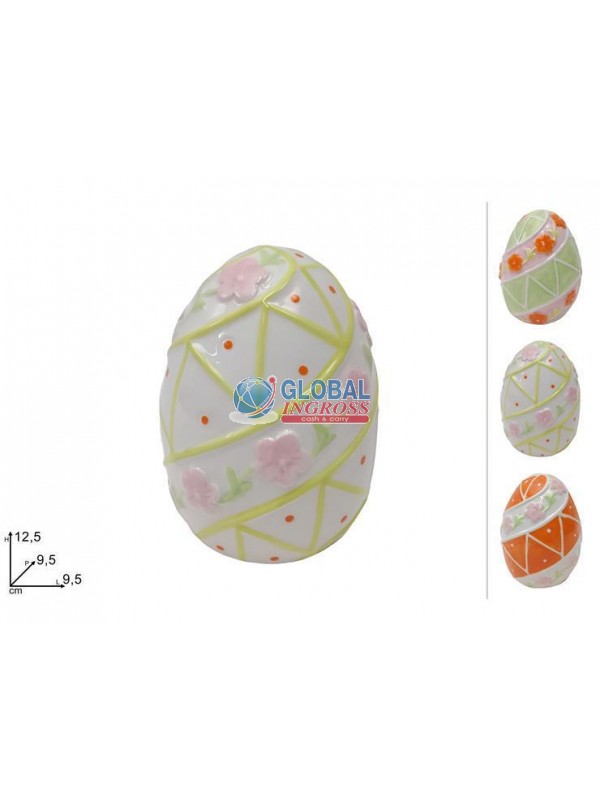 UOVO CERAMICA DECORATO 12cm