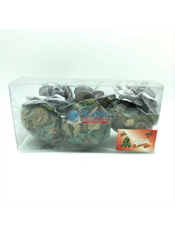 ADDOBBO C/POTPOURRI 3pzC/ROSA SILVER