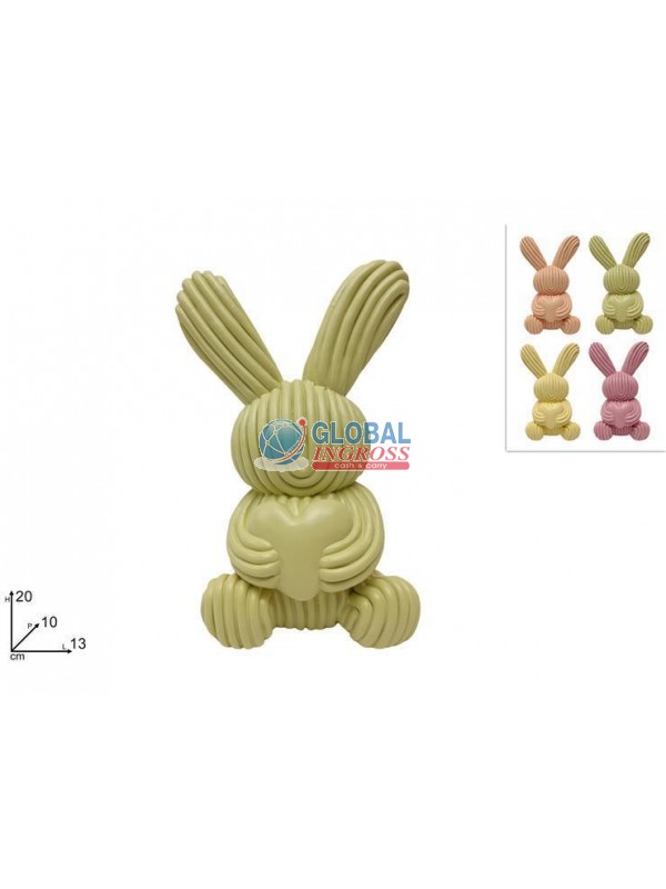 CONIGLIO STILIZZATO 20cm COL.ASS.