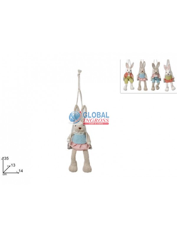 CONIGLIO PELLICCIA 35cmSU ALTALENA