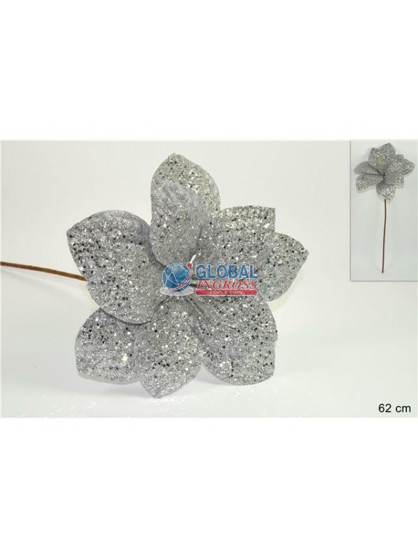 POINSETTIA GLITTER SILVER