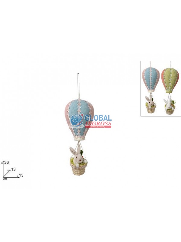 MONGOLFIERA C/CONIGLIO 36cm