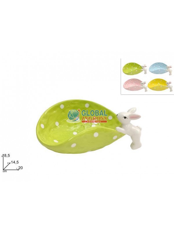 VASSOIO CERAMICA C/CONIGLIETTO 20cm