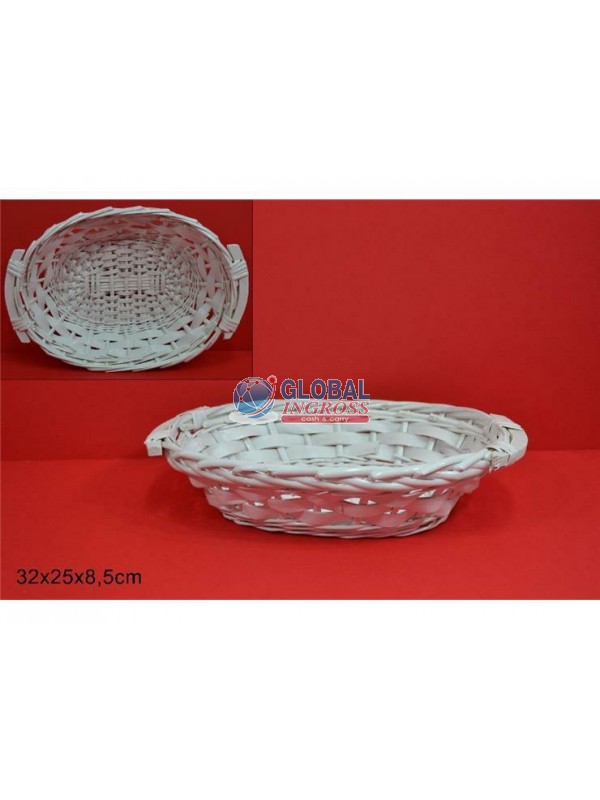 CESTA OVALE 32x25 BIANCO