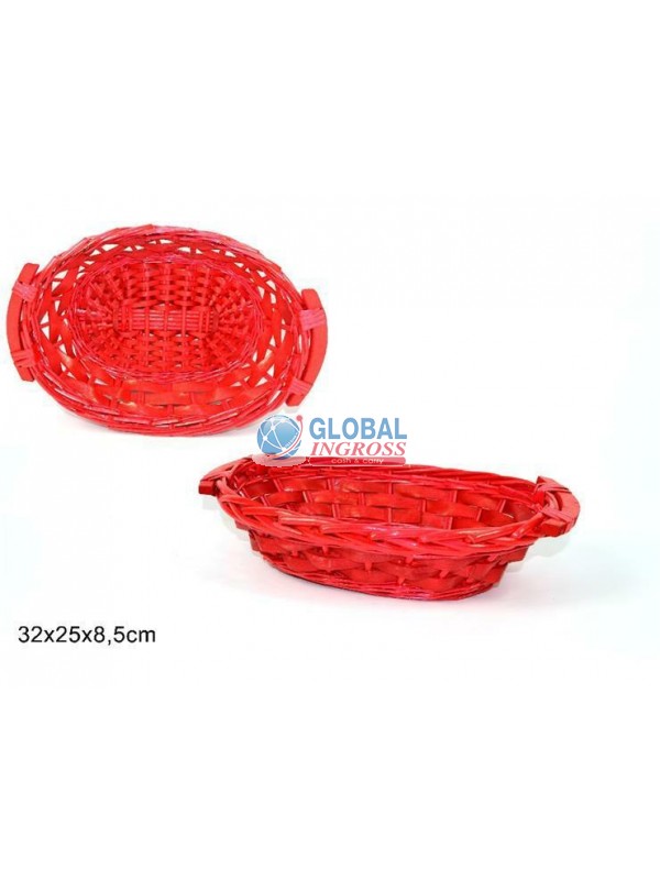 CESTA OVALE 32x25 ROSSA