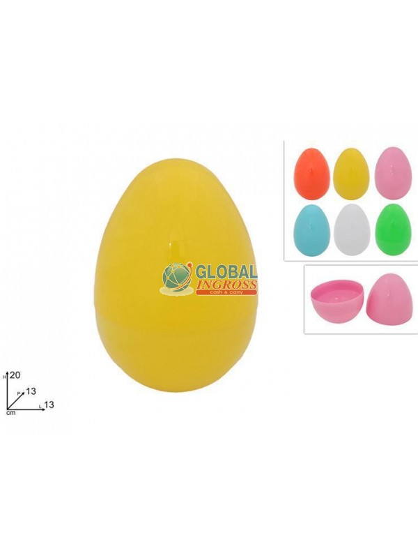 CONTENITORE UOVO PLASTICA 20cm COL.ASS.