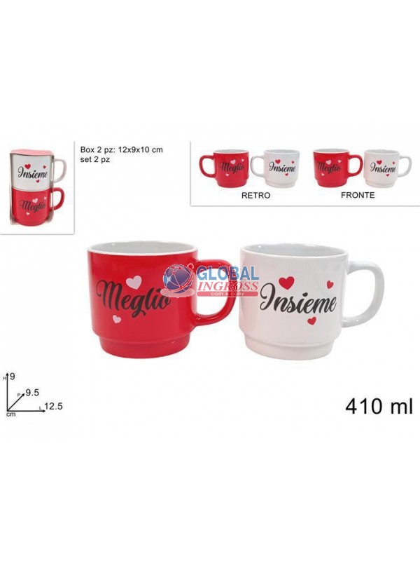 TAZZE LOVE MEGLIO INSIEME 410ml 2pz