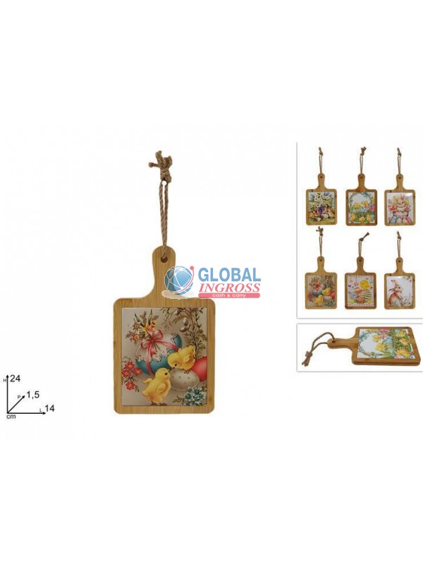 TAGLIERE PASQUA LEGNO ECERAMICA 24x14cm