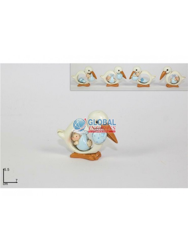 CICOGNA BIMBO CELESTE 7cm