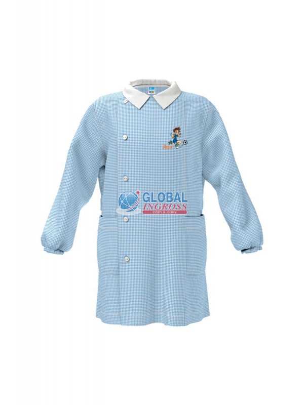 GREMBIULE ASILO AZZURRO55 CALCIO 4anni