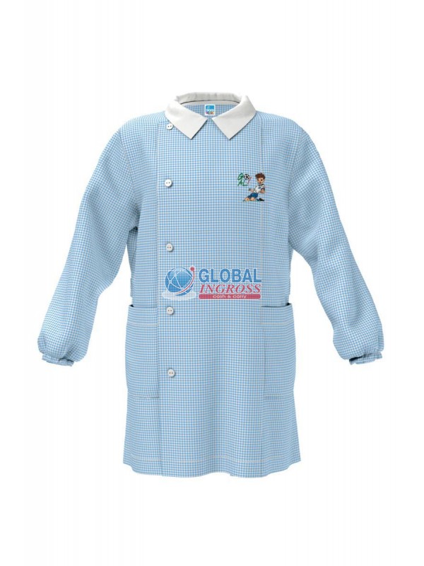 GREMBIULE ASILO AZZURRO65 GOAL 6anni
