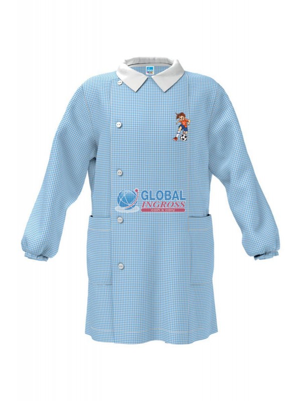 GREMBIULE ASILO AZZURRO60 CALCIO 5anni