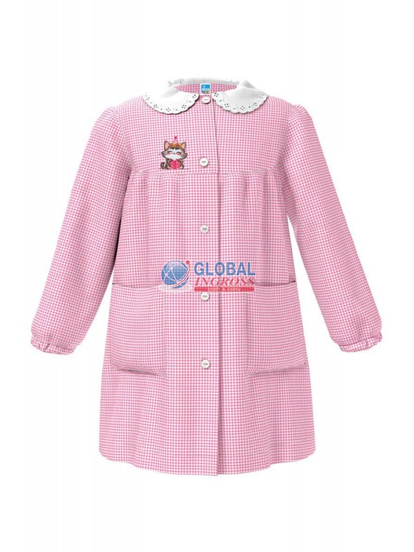 GREMBIULE ASILO ROSA 60GATTINO 5anni