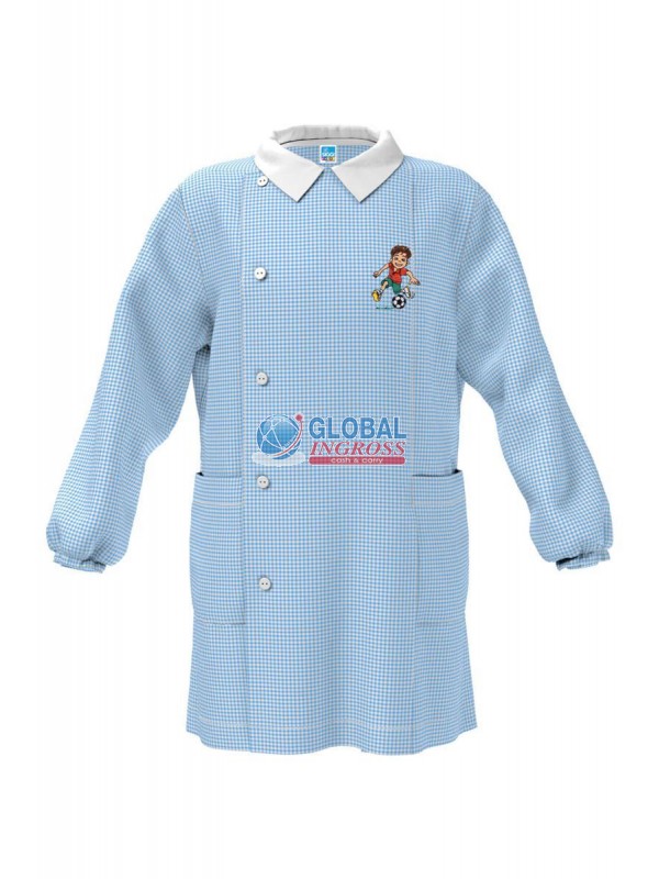 GREMBIULE ASILO AZZURRO50 CALCIO 3anni