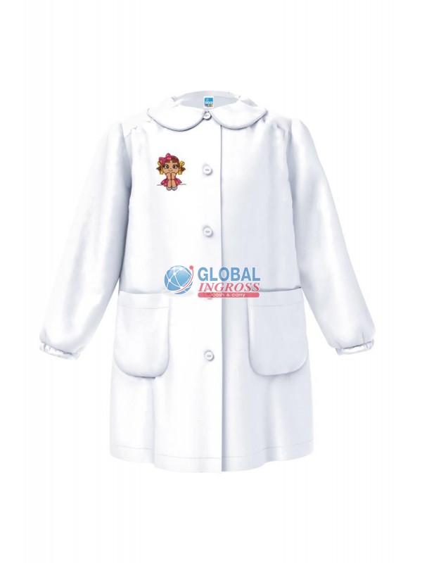GREMBIULE ASILO BIANCO BIMBA 60 BIMBA SEDUTA 5anni