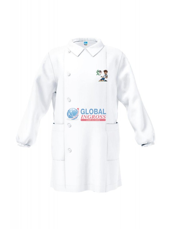 GREMBIULE ASILO BIANCO BIMBO 60 GOAL 5anni