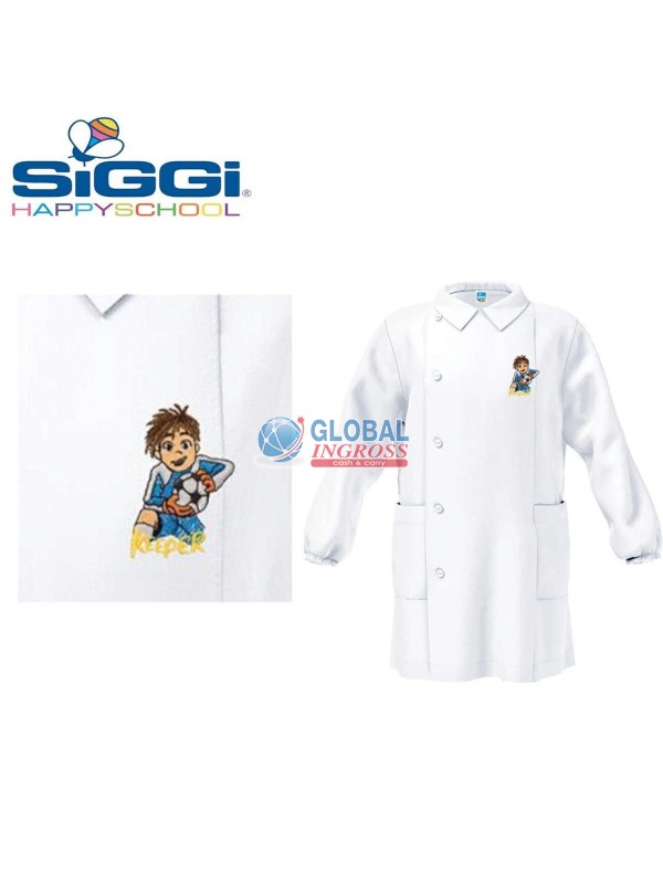 GREMBIULE ASILO BIANCO BIMBO 65 PORTIERE 6anni