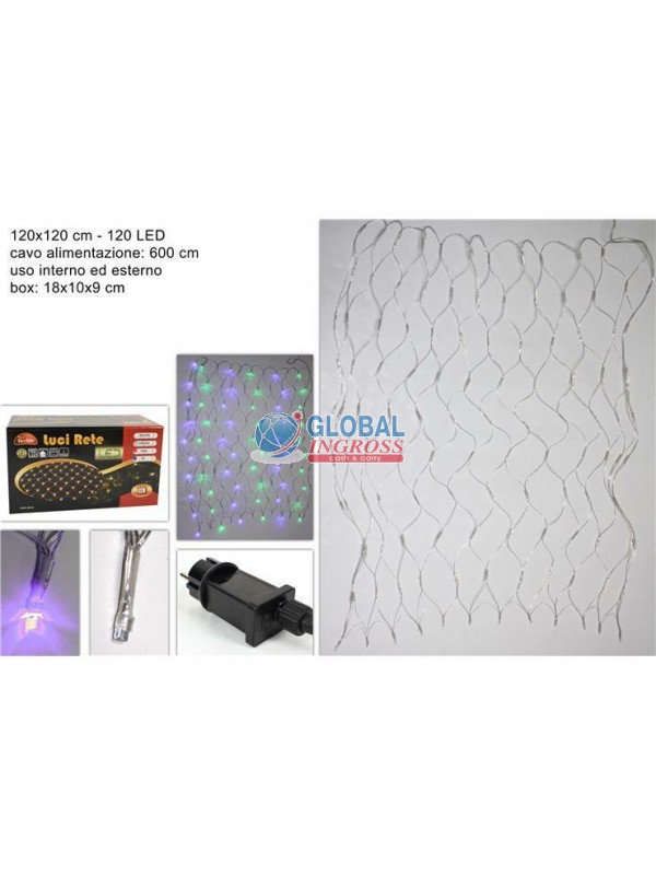 RETE 120 LED MULTICOLOR120x120cm ESTERNO/INTERNO