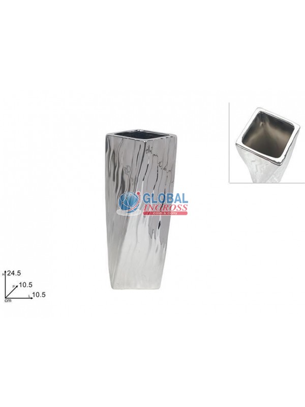 VASO CERAMICA SILVER 24,5cm