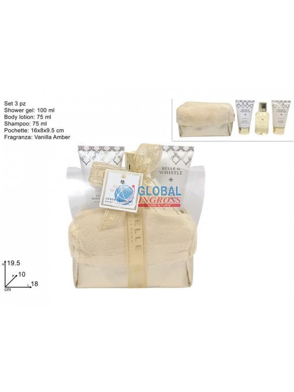 SET DA BAGNO 3pz LINEA CORPO ORO