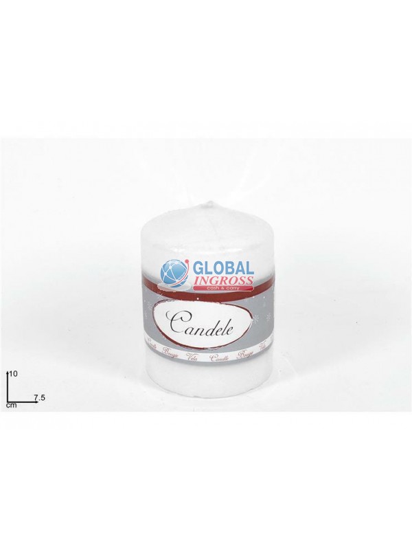 CANDELA 10x7,5cm BIANCO