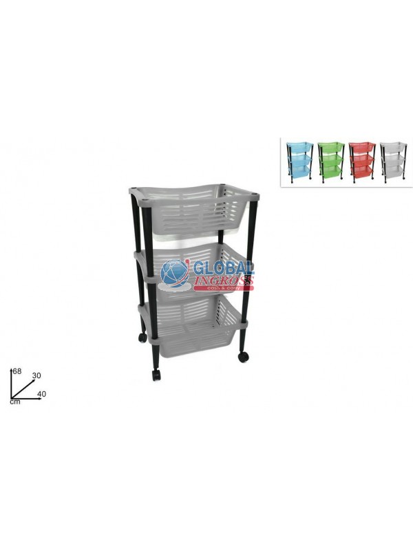 CARRELLO 3 PIANI P/FRUTTA